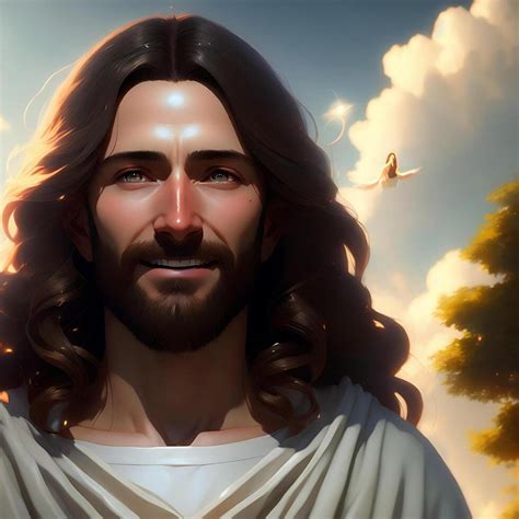 Realistic 3D Anime Style Jesus with Holy Spirit Next to Him ...