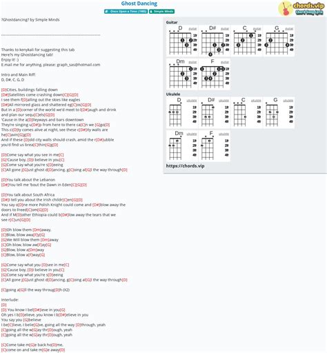 Chord: Ghost Dancing - tab, song lyric, sheet, guitar, ukulele | chords.vip