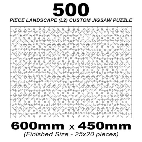 500 Piece Landscape (4to3) Personalised Jigsaw Puzzle 600x450mm - QPuzzles