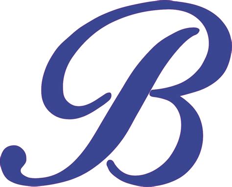 3.75in x 3in Blue Cursive B Monogram Sticker Fancy Vinyl Vehicle ...