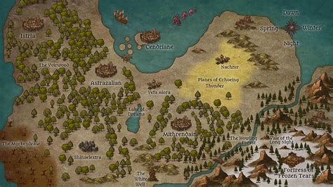 [OC] Feywild map with daylight and season compass : r/DnD