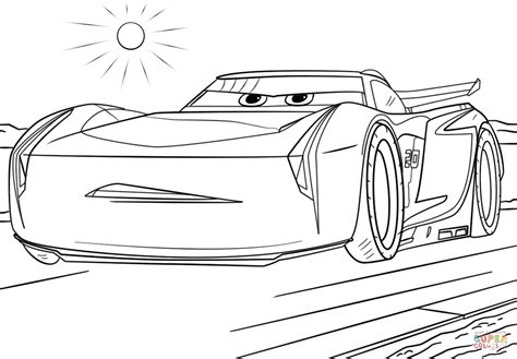 Jackson Storm from Cars 3 from Disney Cars Coloring Page - Free ...