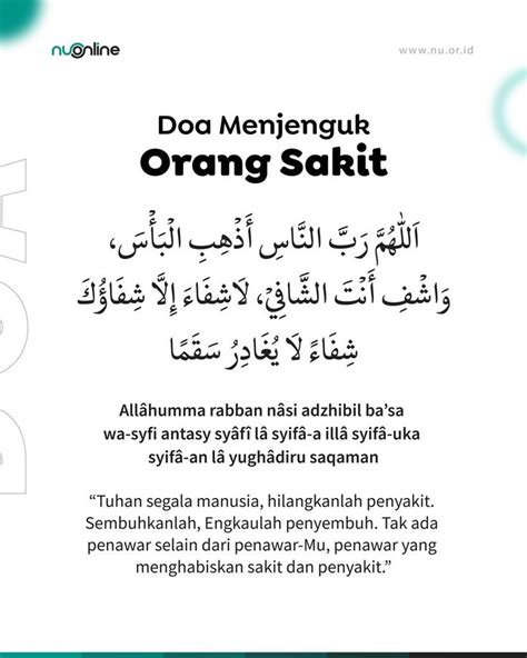 Doa Menjenguk Orang Sakit | Doa, Penyakit, Orang