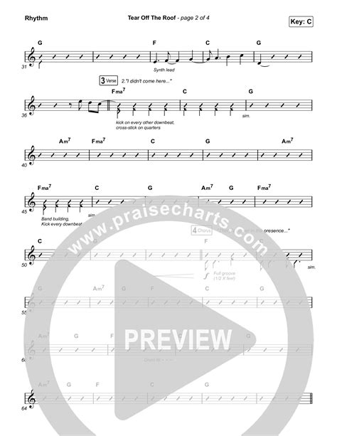 Tear Off The Roof Sheet Music PDF (Brandon Lake) - PraiseCharts