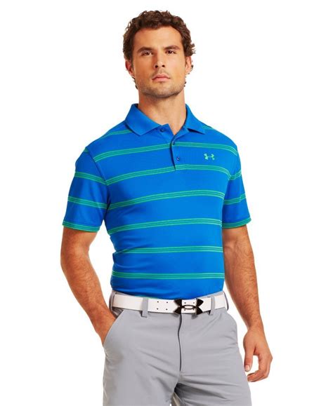 Under Armour Mens UA Fade Stripe Golf Polo Shirts