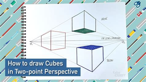 How to draw Cubes in Two-point Perspective | Quick & Easy - YouTube