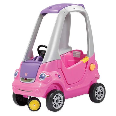 Step2 Toddler Outdoor Push Ride On Toy Car for Kids Easy Turn Coupe in Pink - Walmart.com ...