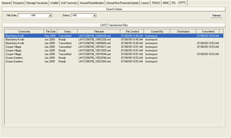 Occupancy and Compliance LIHTC Tab