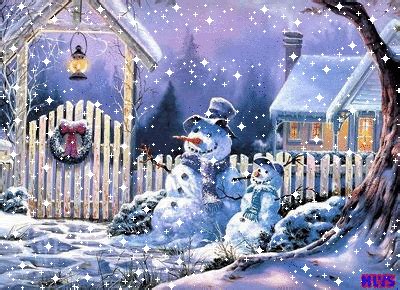 Winter Scene, animated with snow flakes | Snowman wallpaper, Christmas scenes, Merry christmas ...