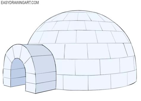 How to Draw an Igloo - Easy Drawing Art