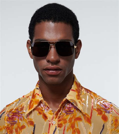 Cartier Metal Aviator Sunglasses in Gold (Metallic) for Men - Lyst