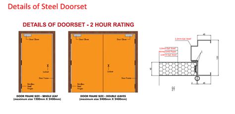 Red Color 1 Hour Rated Steel Fire Exit Doors Sound Insulation Standard Size 3' X 7'