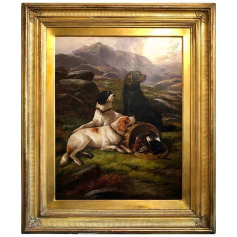 19th Century Oil on Canvas by John Gifford 'd.1900' "A Successful Shoot ...