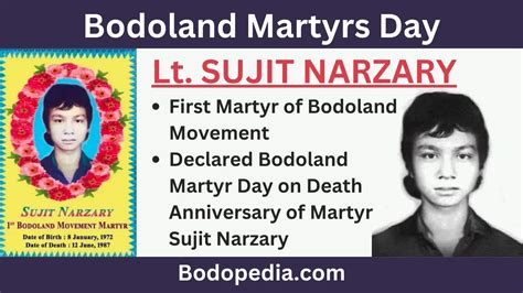 BODOLAND MARTYR'S DAY Celebration 2023 - Death Anniversary Of Sujit ...