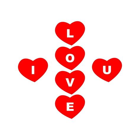 I LOVE YOU illustration, Heart, Icon for design, love symbols for gifts ...