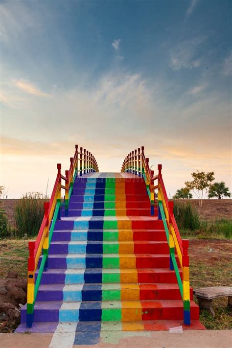 Rainbow bridge stock photo. Image of panoramic, concept - 155128522