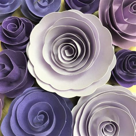 Purple Paper Flowers - Etsy