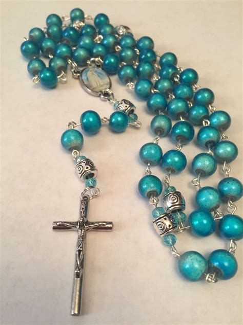 Catholic rosary. Prayer beads rosary beads. by RosariesByHeidi