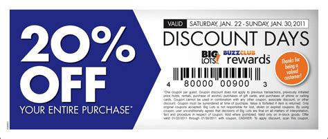 Printable Coupon – 20% off Big Lots