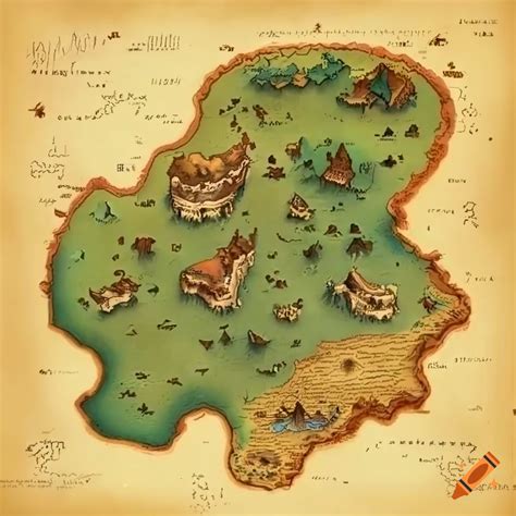 Fantasy country map on Craiyon