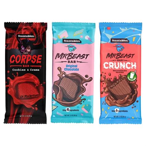 MRBEAST FEASTABLES CORPSE COOKIES & CREME Chocolate Bar £12.46 ...