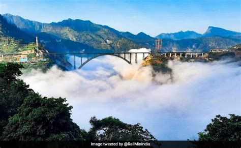 Railways Shares Stunning Photos Of Chenab Bridge, World's Highest Rail Bridge