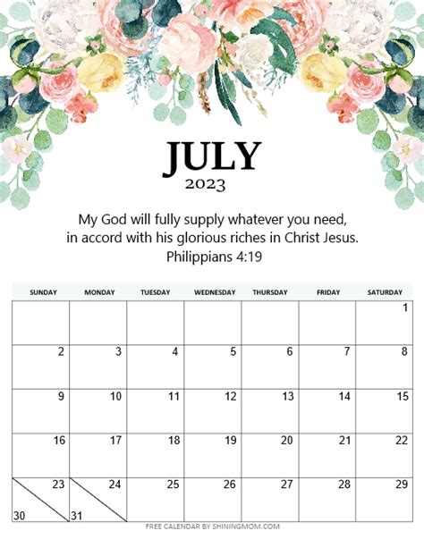 Free 2023 Bible Verse Calendar to Inspire You!