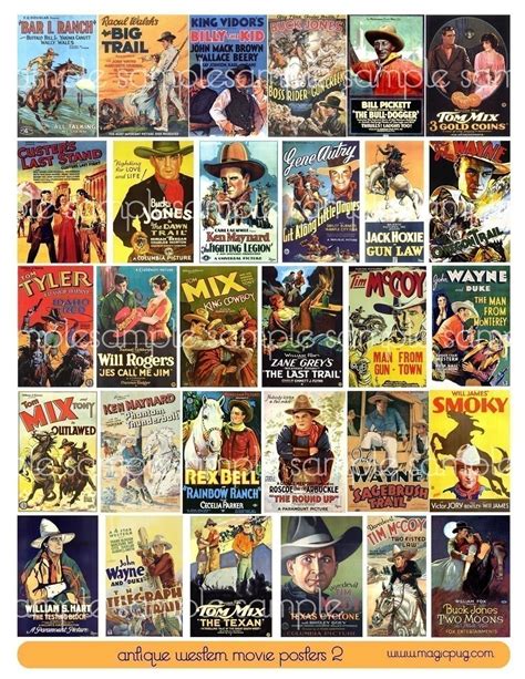 Antique Western Cowboy Movie Poster II digital collage sheet | Etsy | Digital collage sheets ...