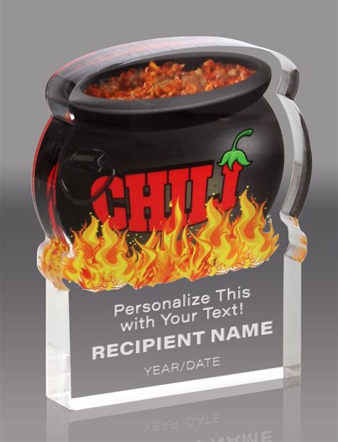 Chili Cook-Off Acrylic Award- 5x6 inch - Trophy Depot