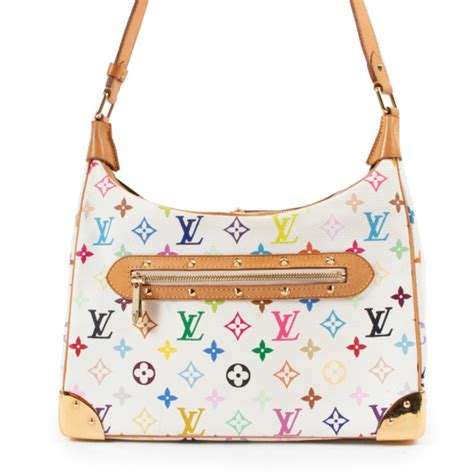 Louis Vuitton White Monogram Multicolore Boulogne Bag Labellov Buy and Sell Authentic Luxury