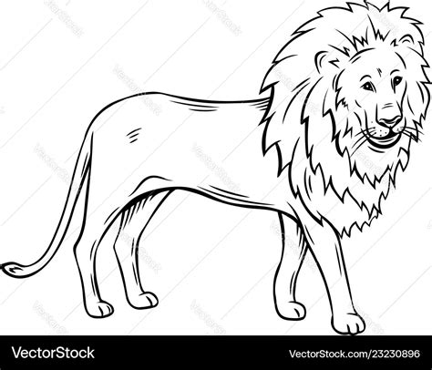 Outline lion icon Royalty Free Vector Image - VectorStock