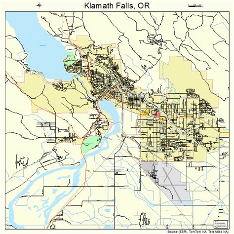 Klamath Falls Oregon Street Map 4139700