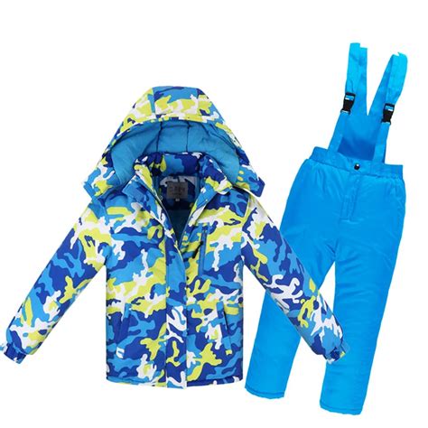 Baby Children Ski Suit Kids Winter Warm Thick Outwear Turtleneck ...