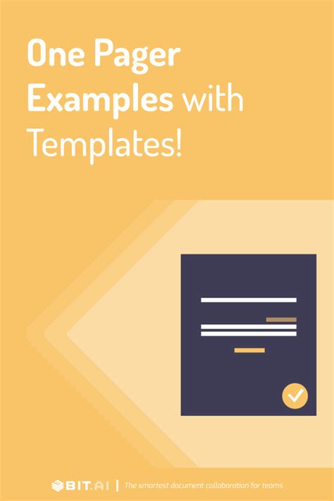 One Pager Examples with Templates! - Bit Blog