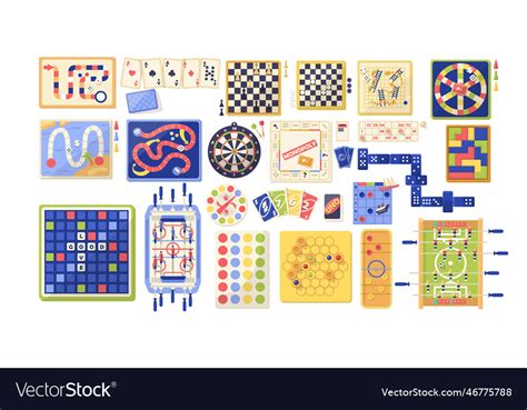 Different board games set Royalty Free Vector Image