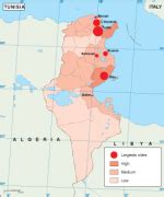Tunisia population map. EPS Illustrator Map | Vector maps