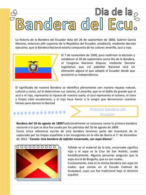 Historia sobre la Bandera del Ecuador | Pauleth Micolta | uDocz