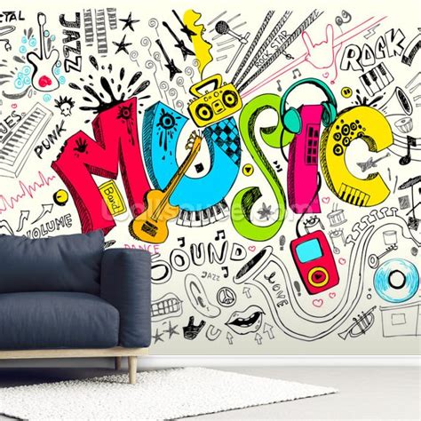 Music Doodle Wallpaper | Wallsauce US