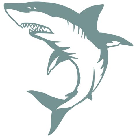 Great White Shark Silhouette [SVG, DXF] | Cutting Machine & Laser Cutting Designs | Craft Genesis