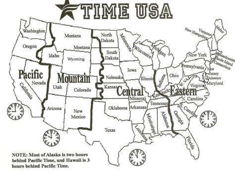 Printable Us Time Zone Map - Printable Blank World