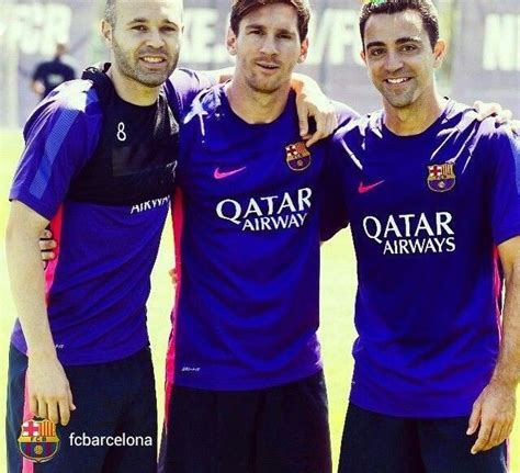 Xavi And Iniesta And Messi