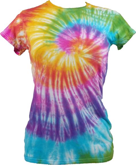 Tie Dye Womens Rainbow Spiral T-Shirt 702251 Ladies T-Shirt: Amazon.co ...