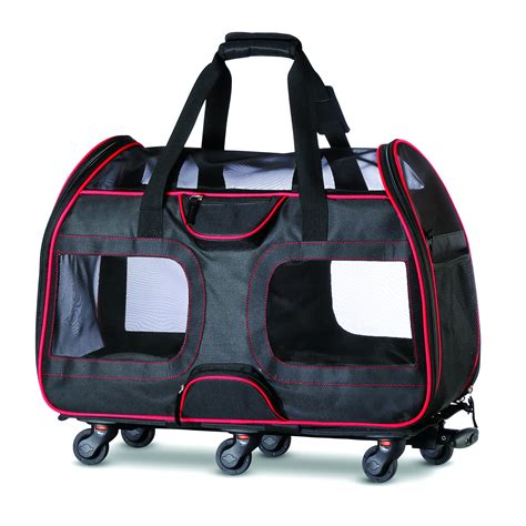 Buy Katziela Rolling Pet Carrier - Airline Approved Dog Carrier with Removable Wheels - TSA ...