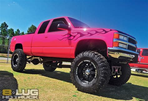 My kind of truck this or blue | Jacked up trucks, Lifted chevy trucks ...