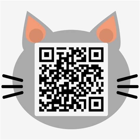 Qr Code Border PNG Image, Cute Cartoon Cat Qr Code Background Border, Adorable, Cartoon, Cat PNG ...