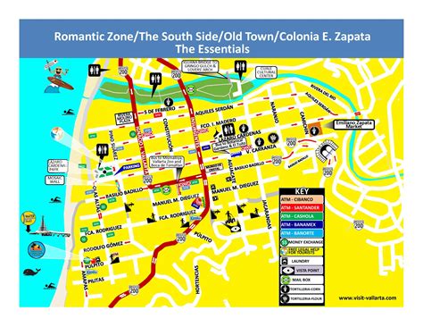 Map of Puerto Vallarta, Mexico: The Romantic Zone. Pinned from The Ultimate PV Travel Guide ...