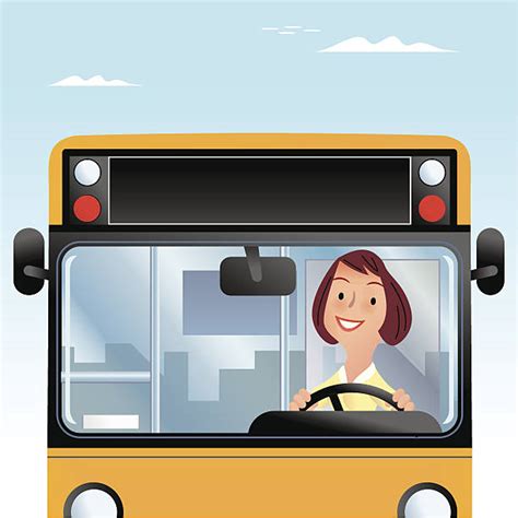 Female Bus Driver Clipart
