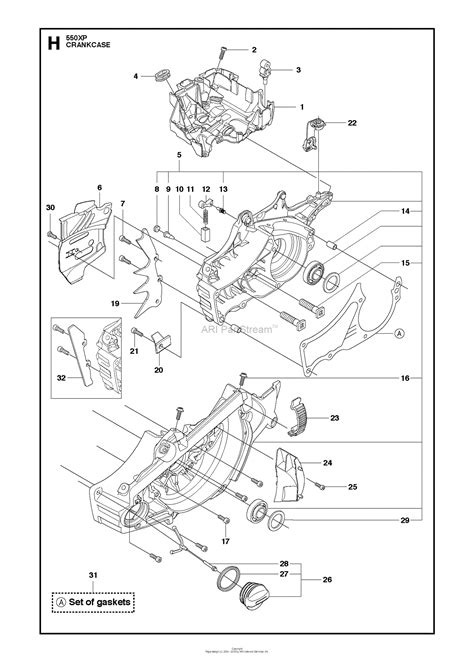 Husqvarna 550 XP (2013-01) Parts Diagram for CRANKCASE