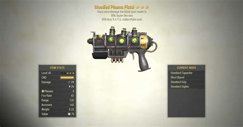 Fallout 76 PC Bloodied PLASMA GUN RIFLE Weapon Speed + 25V - Buy ...