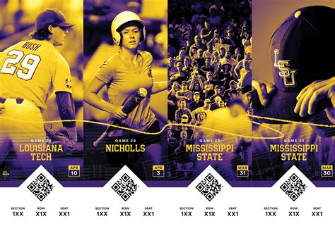 LSU Baseball Tickets 2018 on Behance